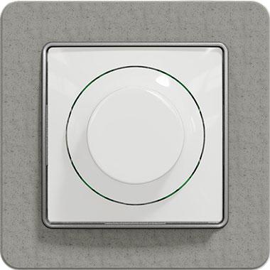 Sedna LED dimmer (white insert, concrete matte frame)